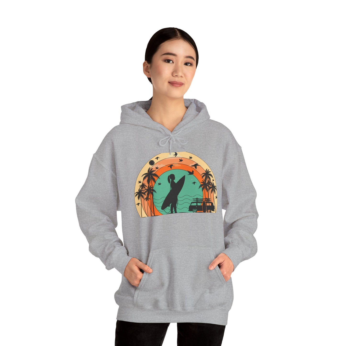 Vintage Retro Surfer Women's Hoodie