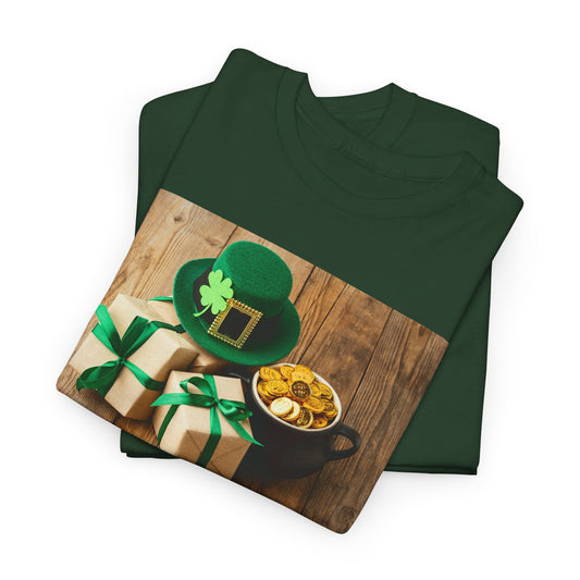 Unisex St. Patrick’s Day Gifts T-Shirt — Leprechaun Hat, Shamrock & Gold Pot Tee (Limited Edition)