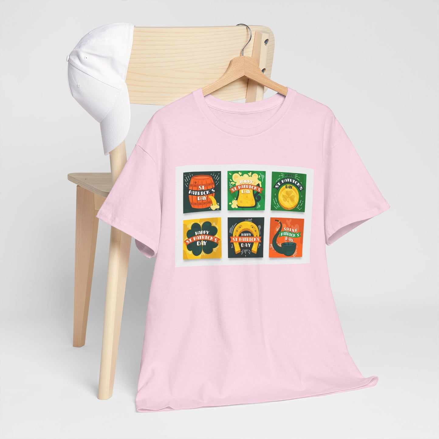 Unisex Retro St. Patrick’s Day Icons T-Shirt — Lucky Clover & Beer Graphic Tee (Limited Edition)