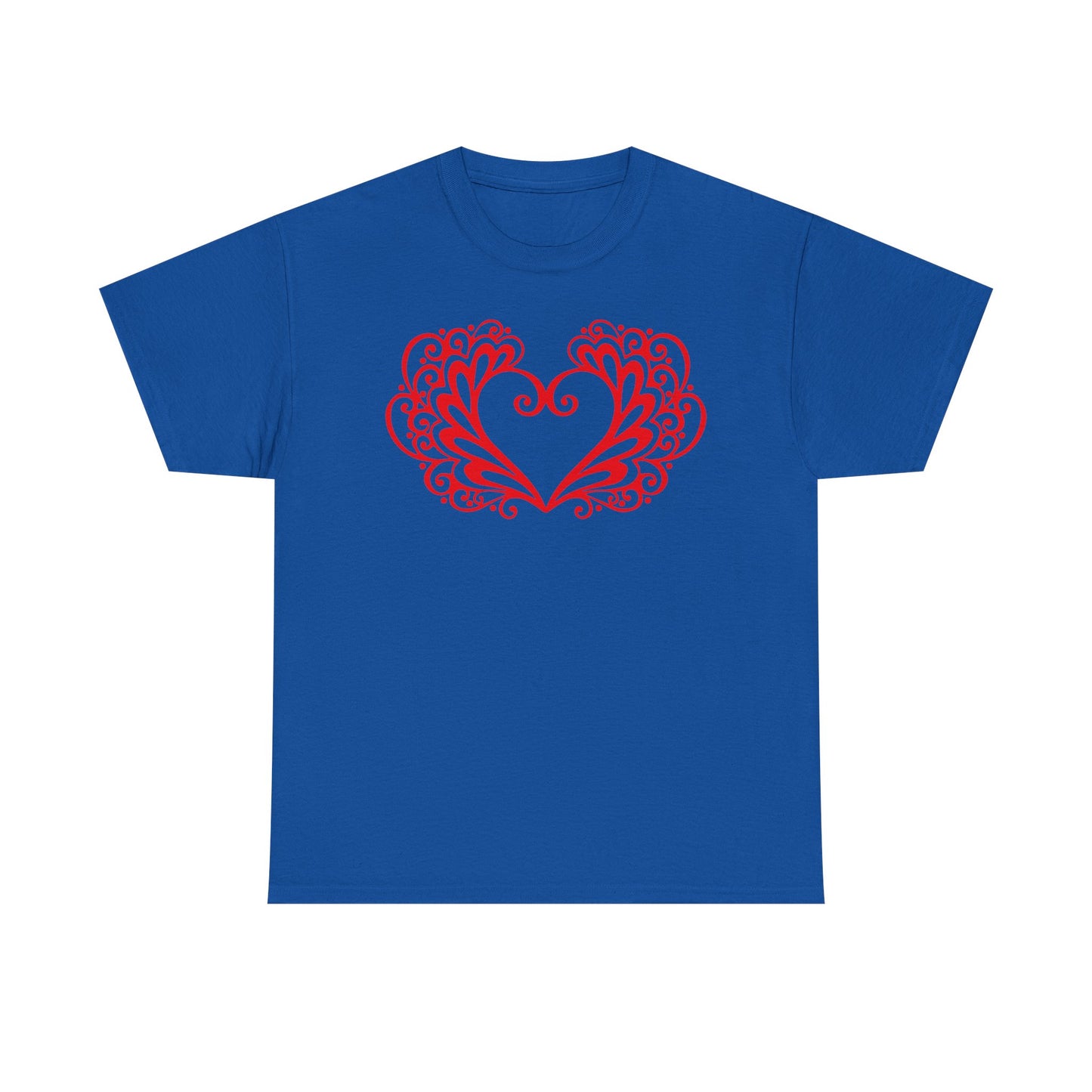 Heart Swirl Graphic Tee — Romantic Red Heart Couple T‑Shirt (Unisex Limited Edition)