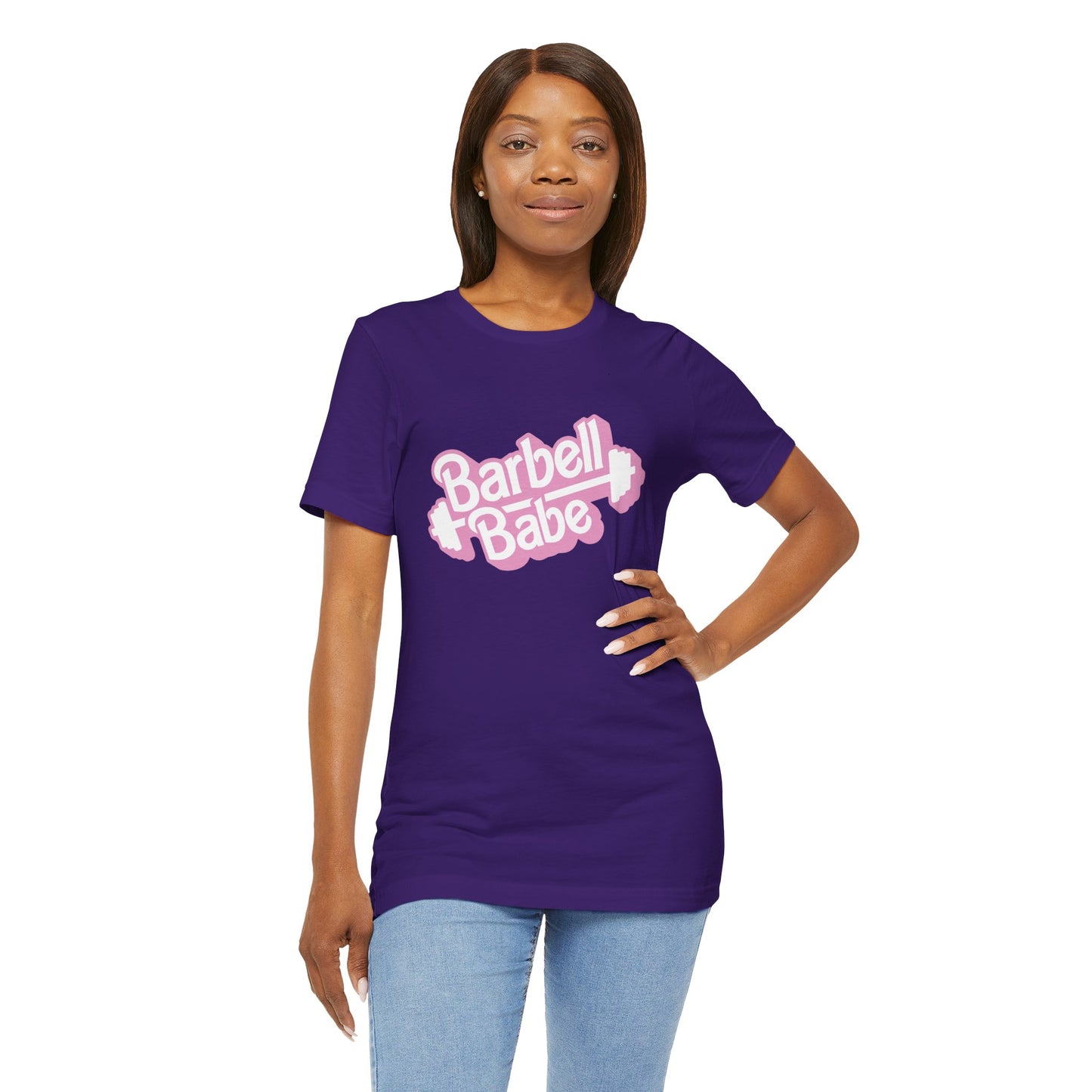 Women's Barbell Babe Tee - Girly and Cute Design