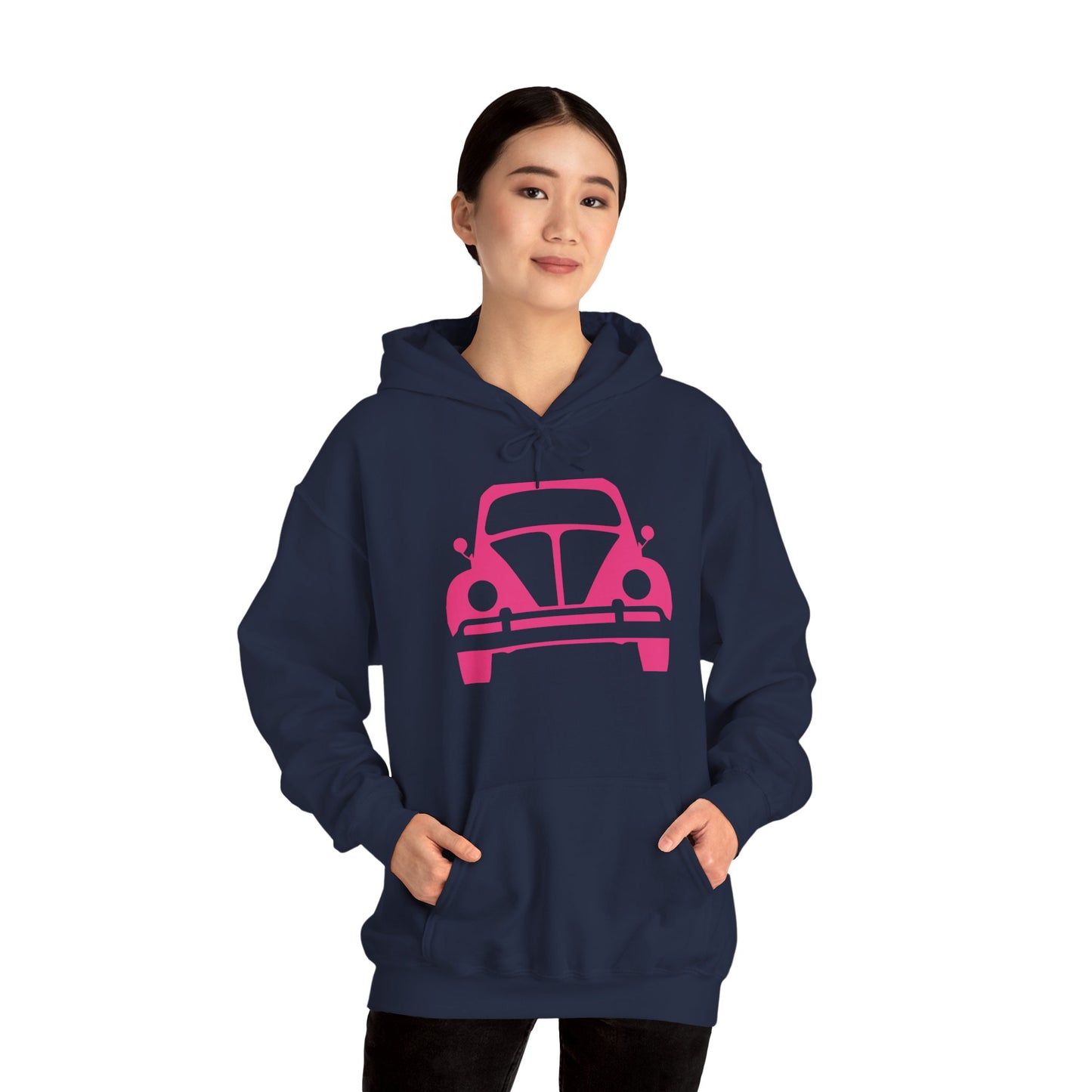 Pink Beetle Car Hoodie - Women's Hoodie