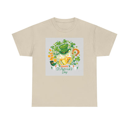 Unisex St. Patrick's Day Tee — 'Happy St. Patrick's Day' Shamrock & Leprechaun Hat Graphic (Limited Edition)