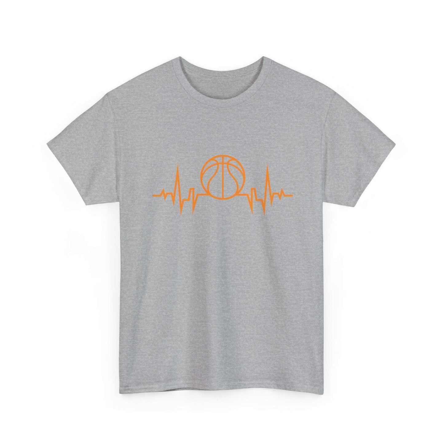 Basketball Heartbeat Tee — Basketball Pulse Graphic T-Shirt