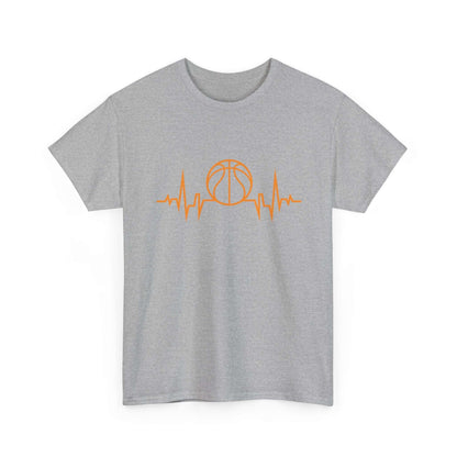 Basketball Heartbeat Tee — Basketball Pulse Graphic T-Shirt