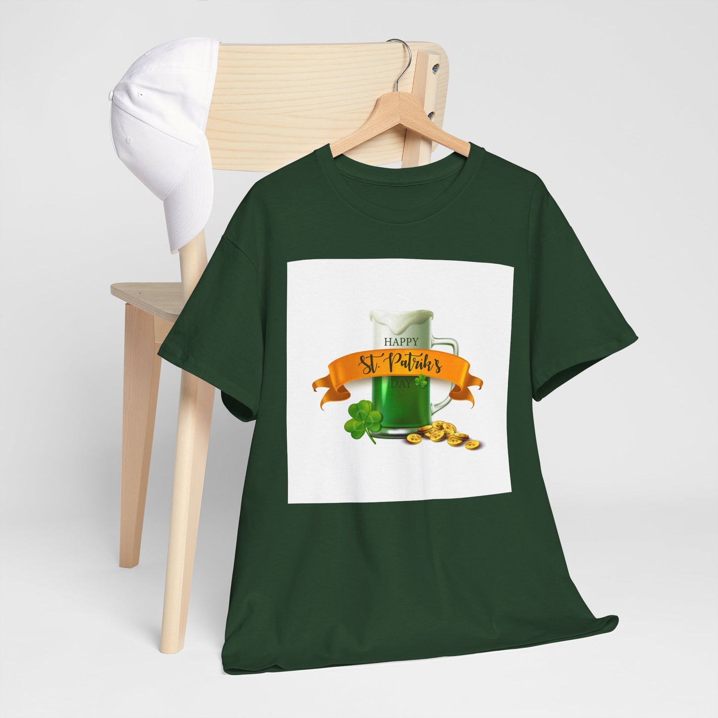 Unisex St. Patrick's Day Tee — 'Happy St. Patrick's' Beer Mug & Gold Coins Design (Limited Edition)
