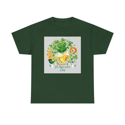 Unisex St. Patrick's Day Tee — 'Happy St. Patrick's Day' Shamrock & Leprechaun Hat Graphic (Limited Edition)