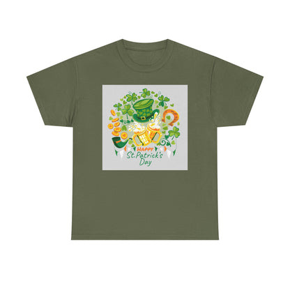 Unisex St. Patrick's Day Tee — 'Happy St. Patrick's Day' Shamrock & Leprechaun Hat Graphic (Limited Edition)