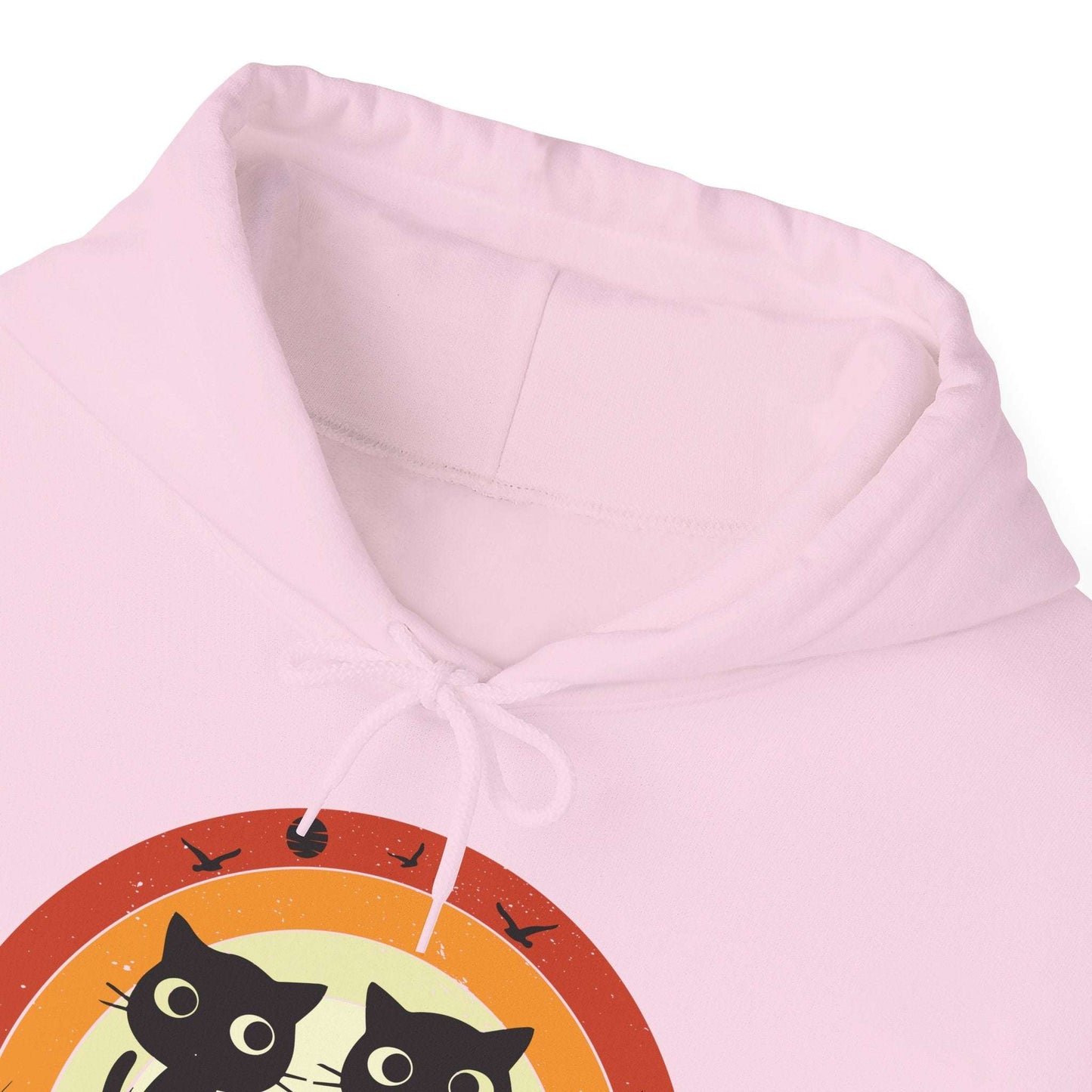 Retro Cat Rainbow Hoodie - Women's Hoodies