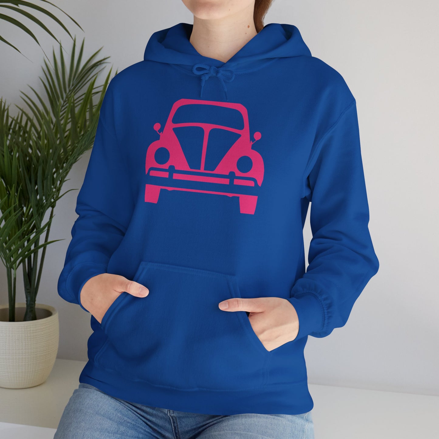Pink Beetle Car Hoodie - Women's Hoodie