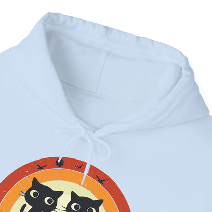 Retro Cat Rainbow Hoodie - Women's Hoodies