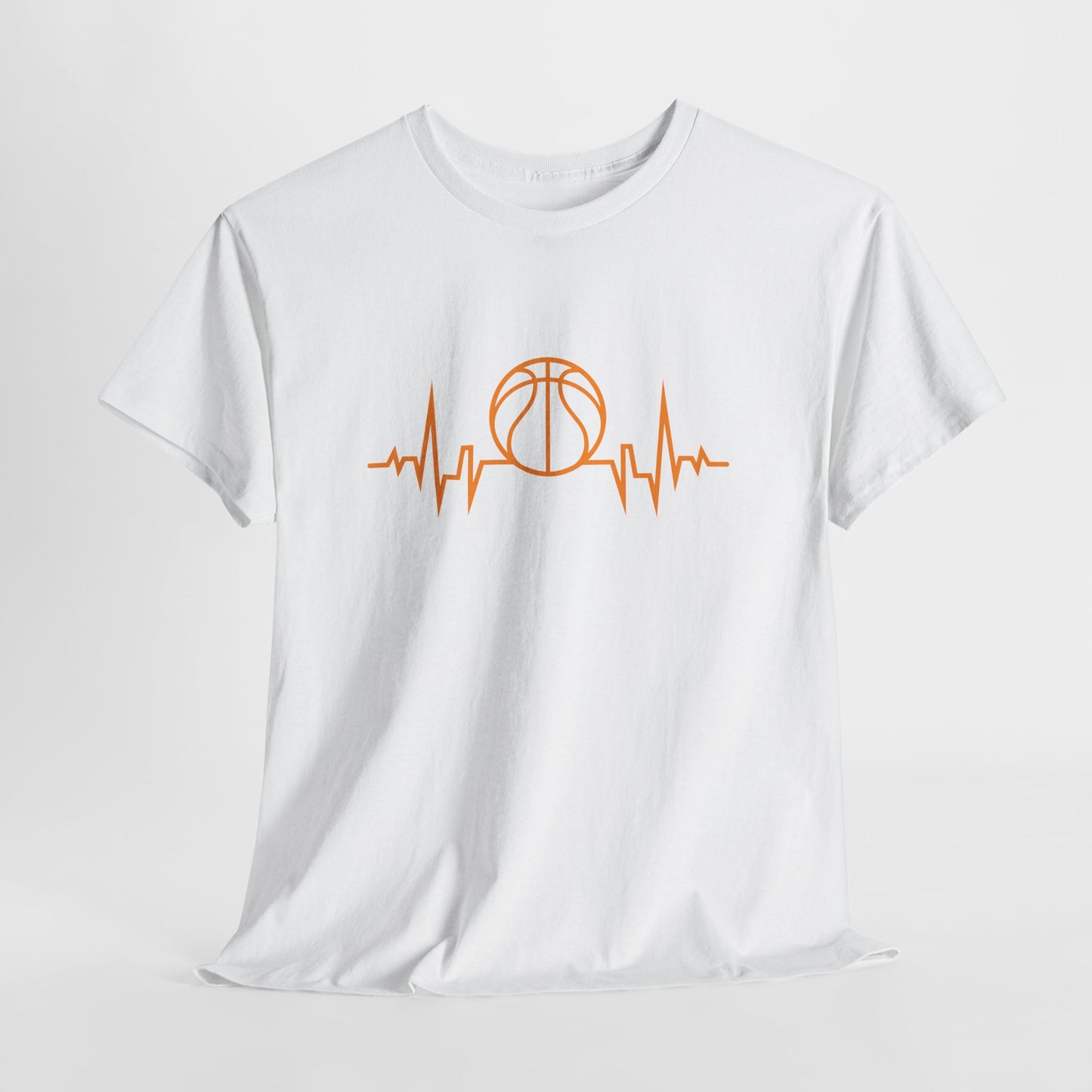 Basketball Heartbeat Tee — Basketball Pulse Graphic T-Shirt