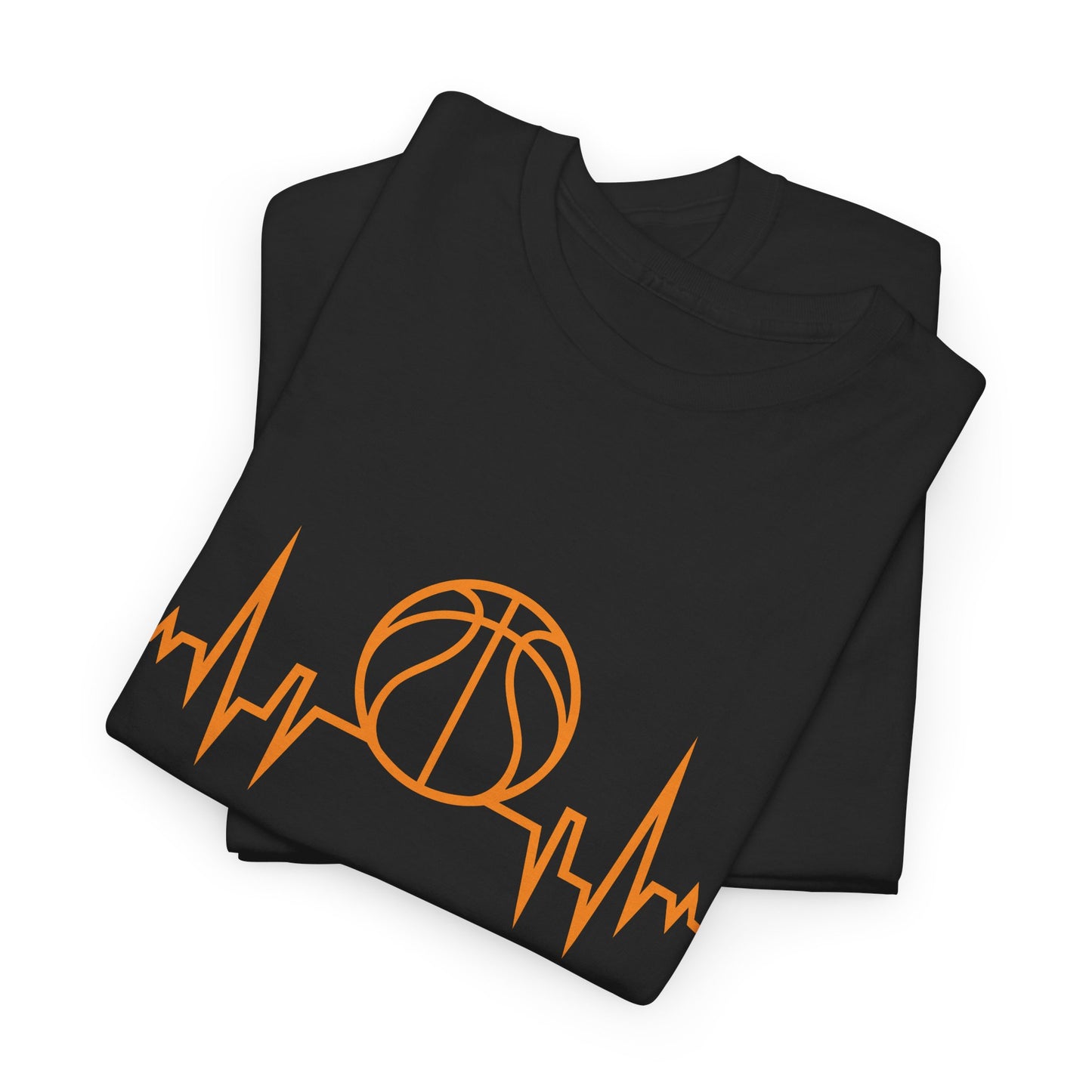 Basketball Heartbeat Tee — Basketball Pulse Graphic T-Shirt