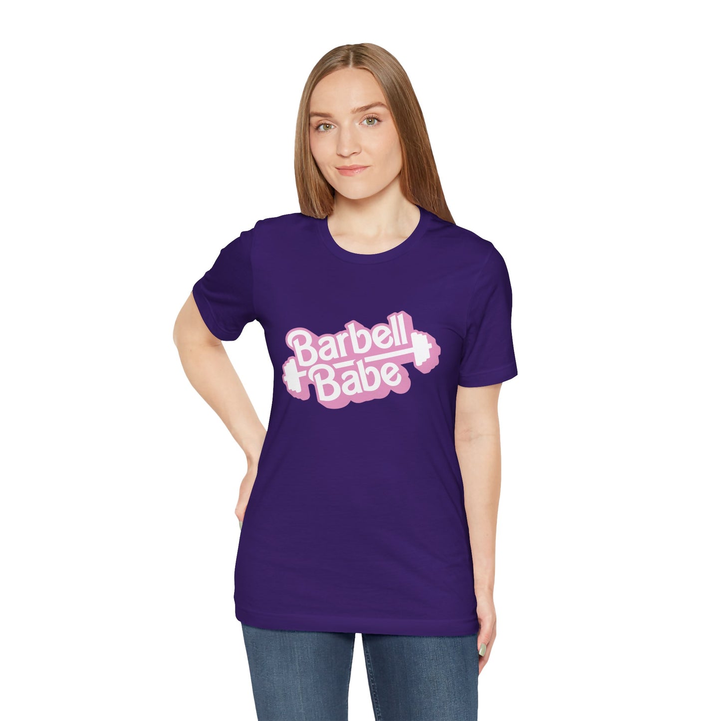 Women's Barbell Babe Tee - Girly and Cute Design