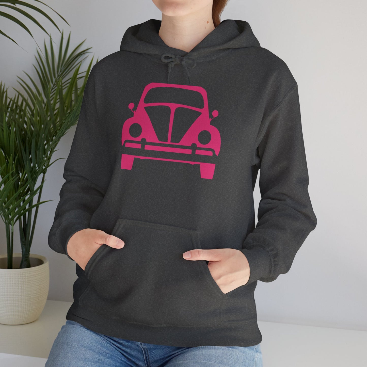 Pink Beetle Car Hoodie - Women's Hoodie