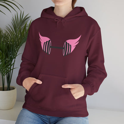 Women's Hoodie - Strong Barbell With Wings