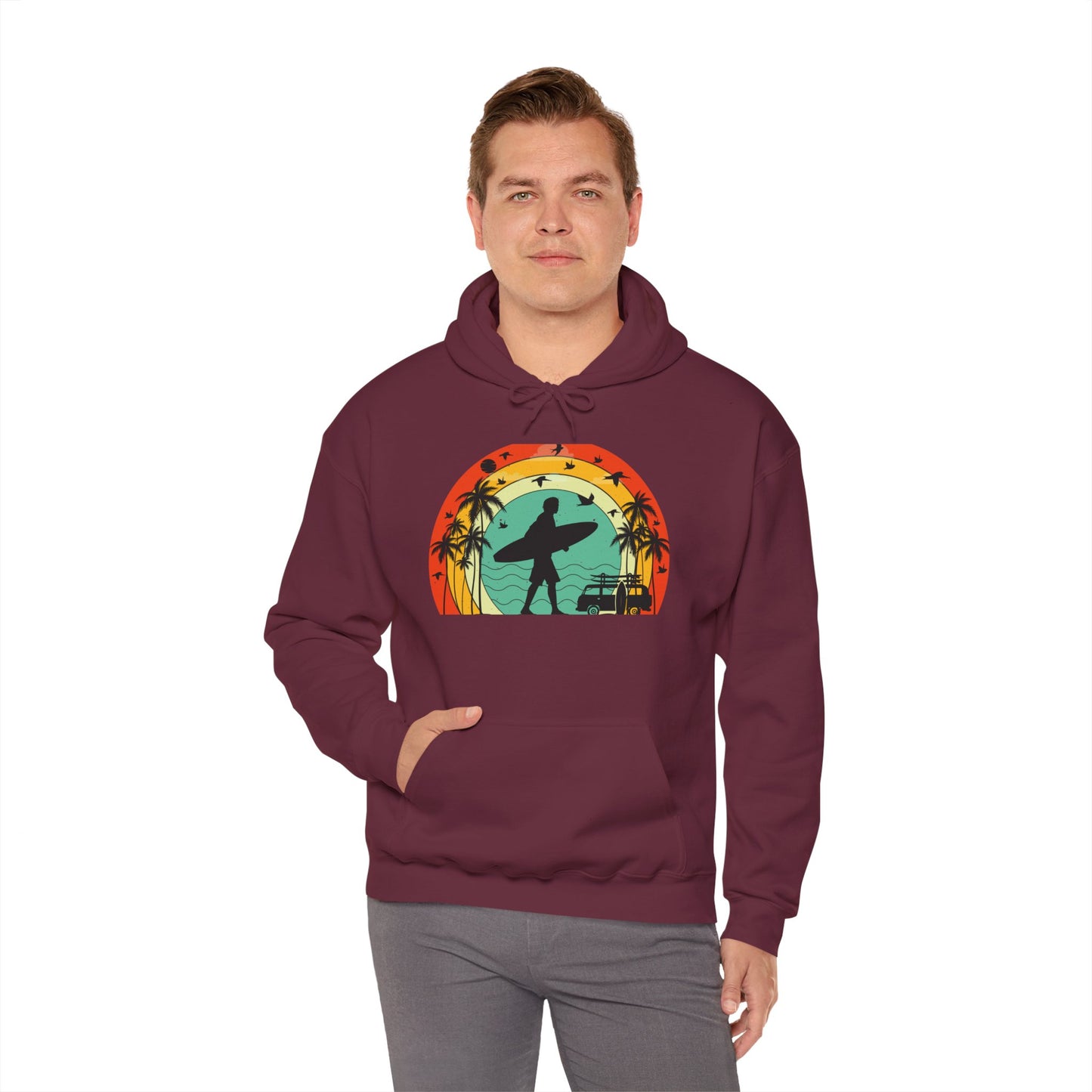 Retro Vintage Surfer Men's Hoodie