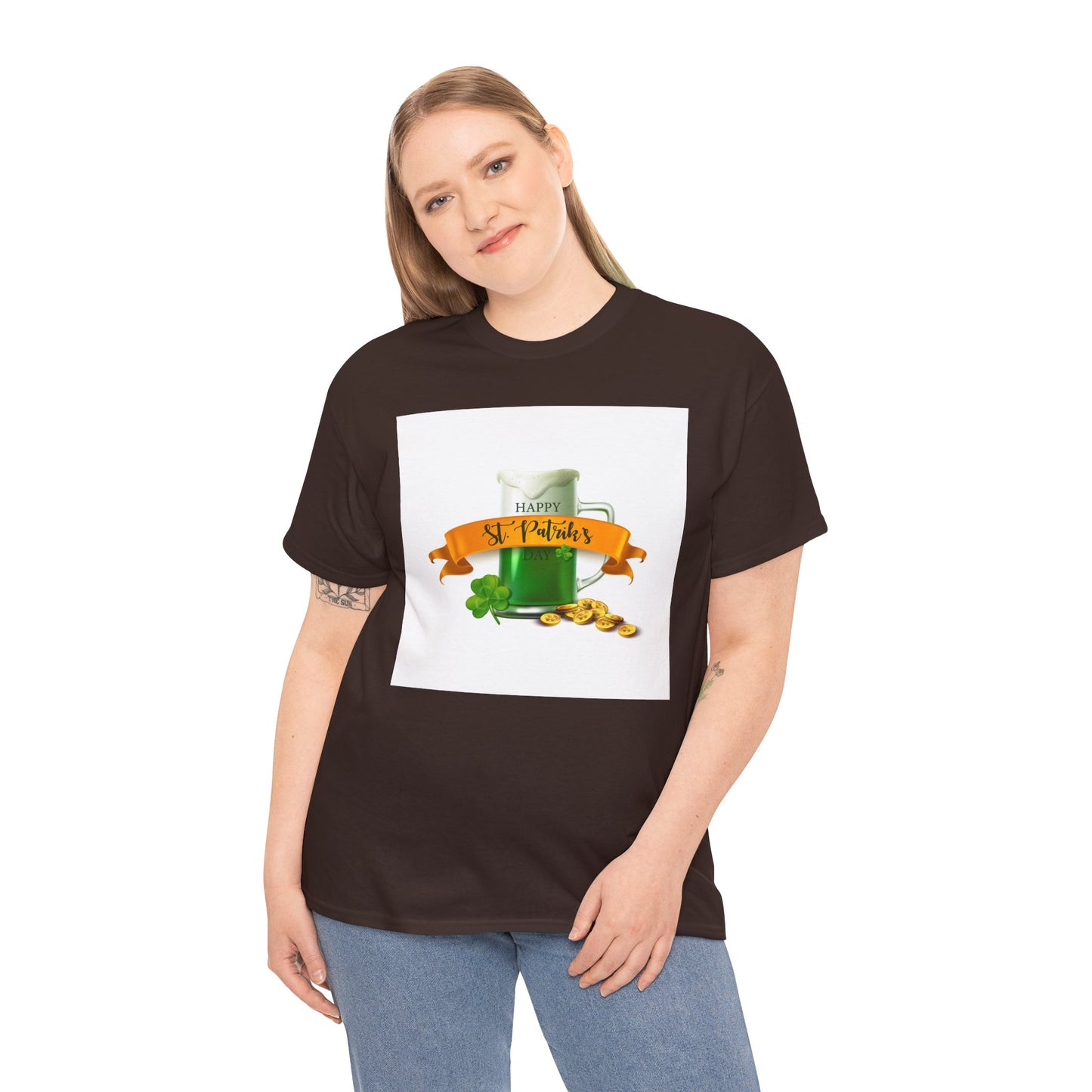 Unisex St. Patrick's Day Tee — 'Happy St. Patrick's' Beer Mug & Gold Coins Design (Limited Edition)
