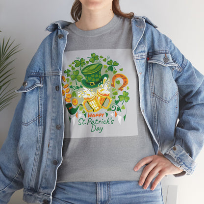 Unisex St. Patrick's Day Tee — 'Happy St. Patrick's Day' Shamrock & Leprechaun Hat Graphic (Limited Edition)