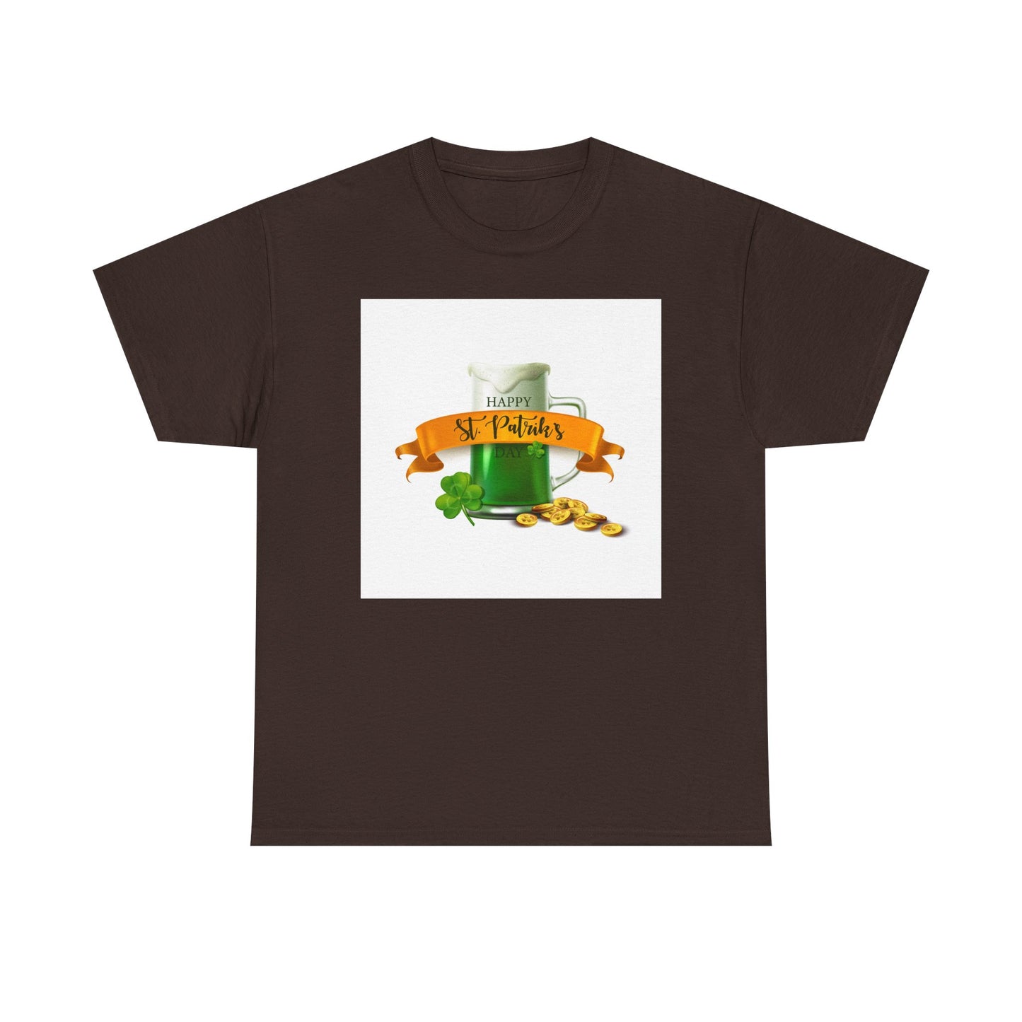 Unisex St. Patrick's Day Tee — 'Happy St. Patrick's' Beer Mug & Gold Coins Design (Limited Edition)