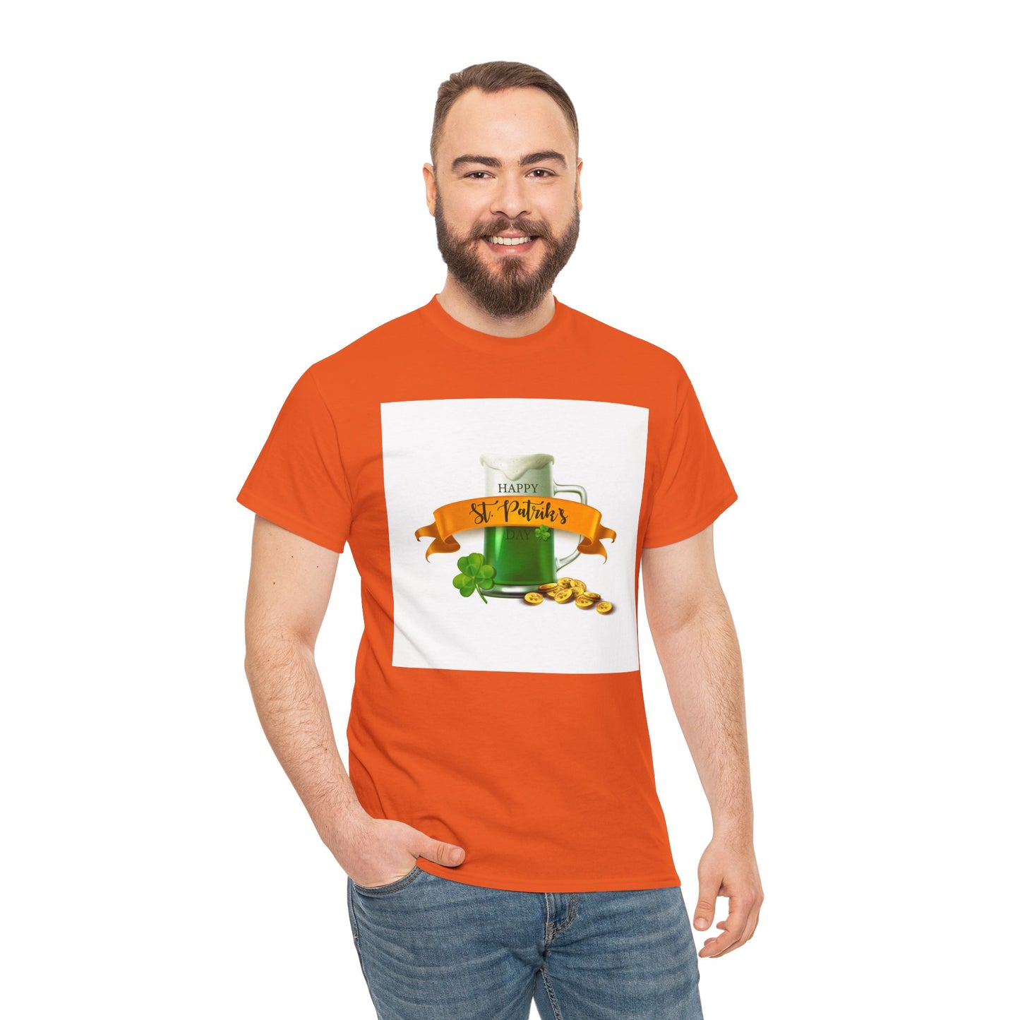Unisex St. Patrick's Day Tee — 'Happy St. Patrick's' Beer Mug & Gold Coins Design (Limited Edition)