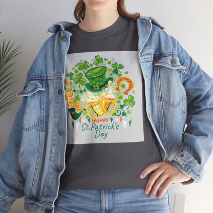 Unisex St. Patrick's Day Tee — 'Happy St. Patrick's Day' Shamrock & Leprechaun Hat Graphic (Limited Edition)