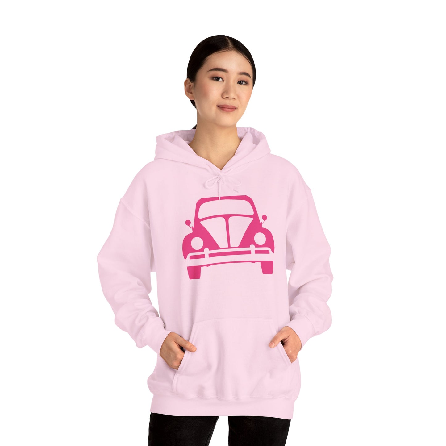 Pink Beetle Car Hoodie - Women's Hoodie