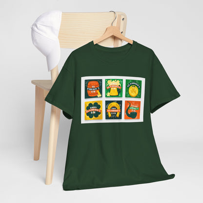 Unisex Retro St. Patrick’s Day Icons T-Shirt — Lucky Clover & Beer Graphic Tee (Limited Edition)
