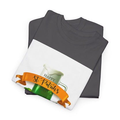 Unisex St. Patrick's Day Tee — 'Happy St. Patrick's' Beer Mug & Gold Coins Design (Limited Edition)