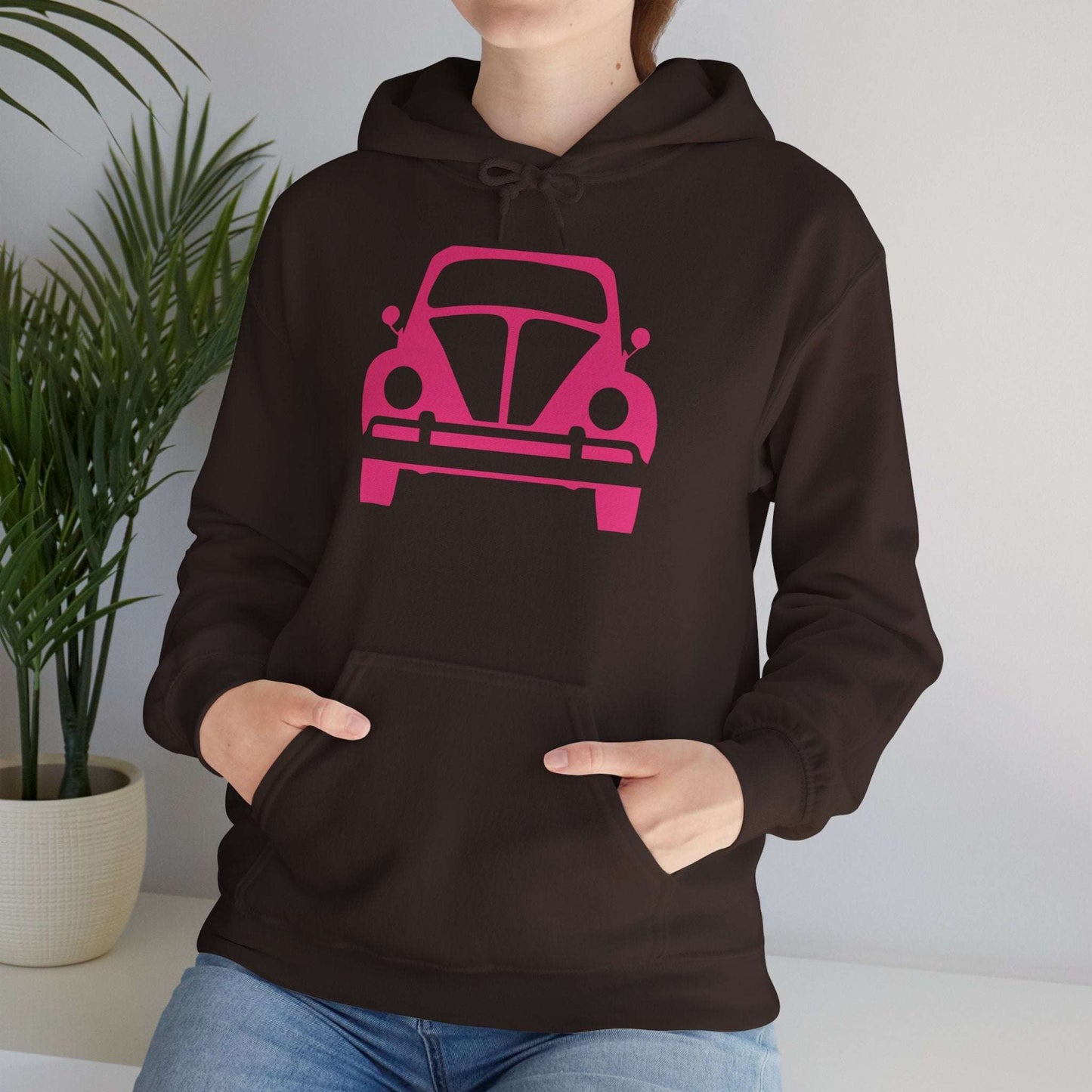 Pink Beetle Car Hoodie - Women's Hoodie