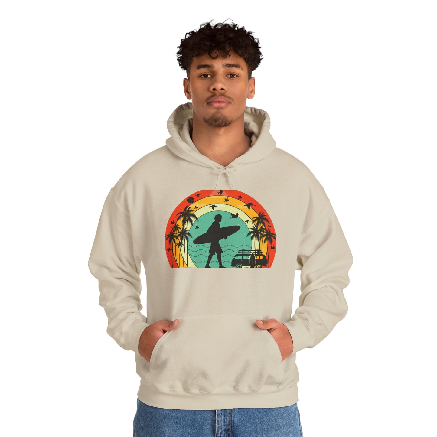 Retro Vintage Surfer Men's Hoodie