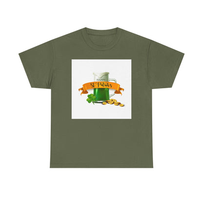 Unisex St. Patrick's Day Tee — 'Happy St. Patrick's' Beer Mug & Gold Coins Design (Limited Edition)