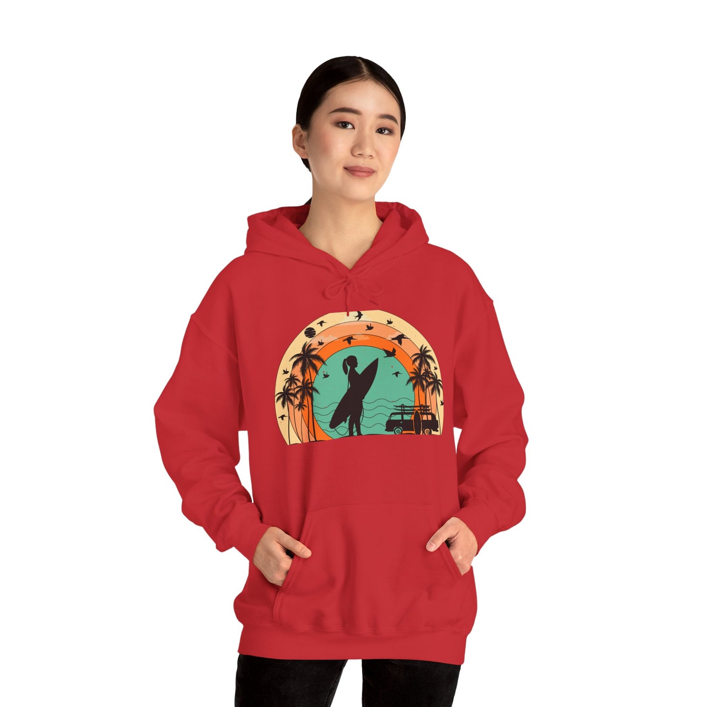 Vintage Retro Surfer Women's Hoodie
