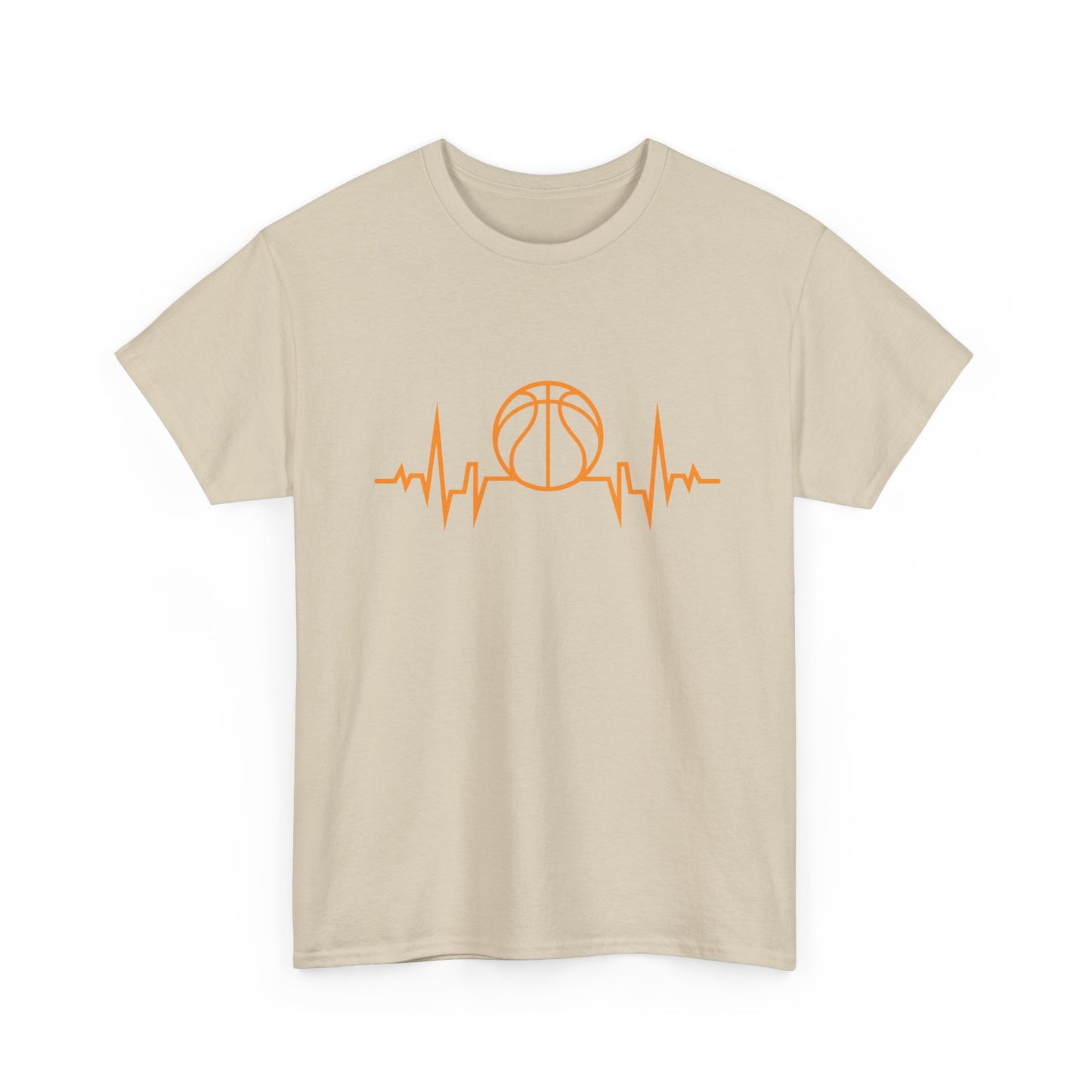 Basketball Heartbeat Tee — Basketball Pulse Graphic T-Shirt