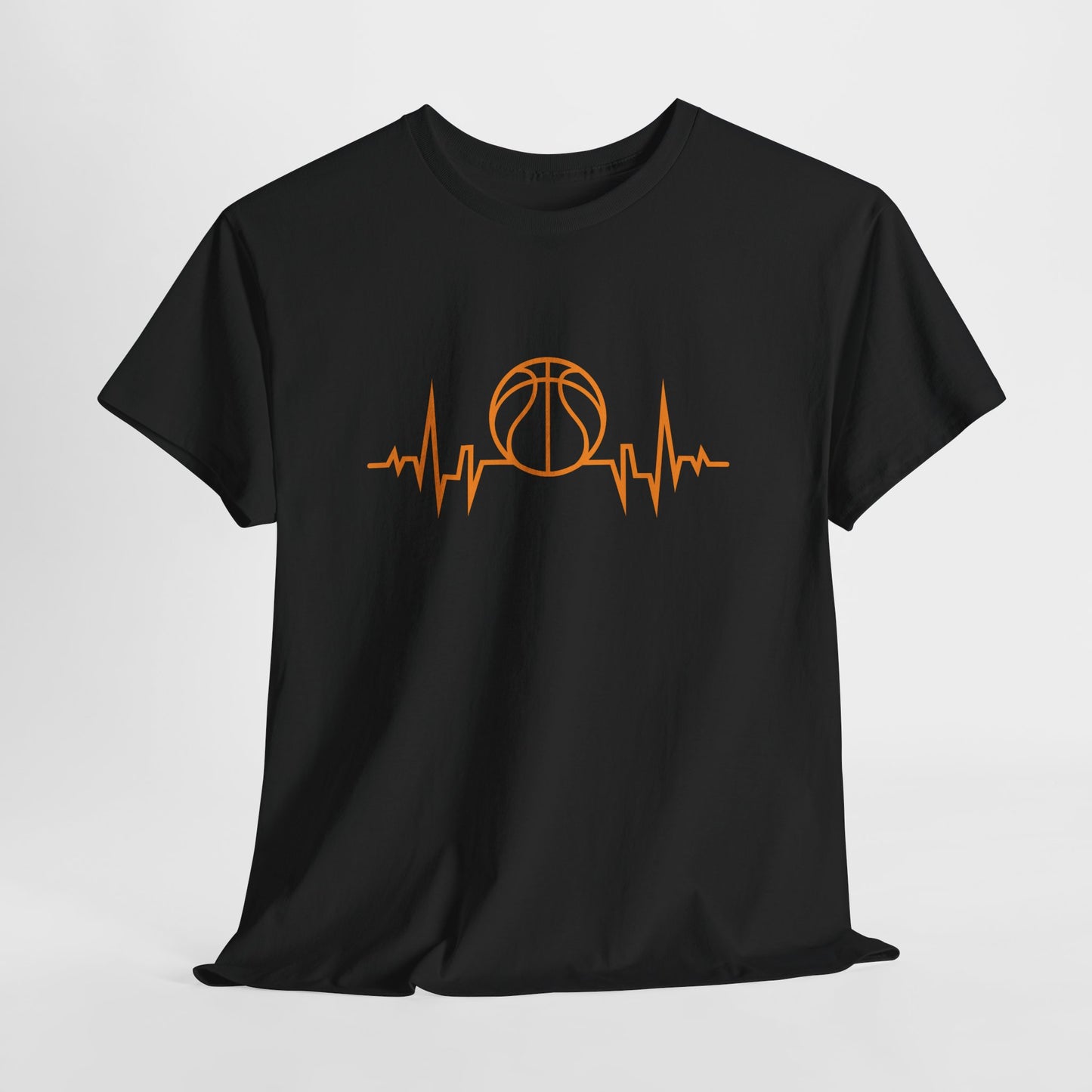 Basketball Heartbeat Tee — Basketball Pulse Graphic T-Shirt