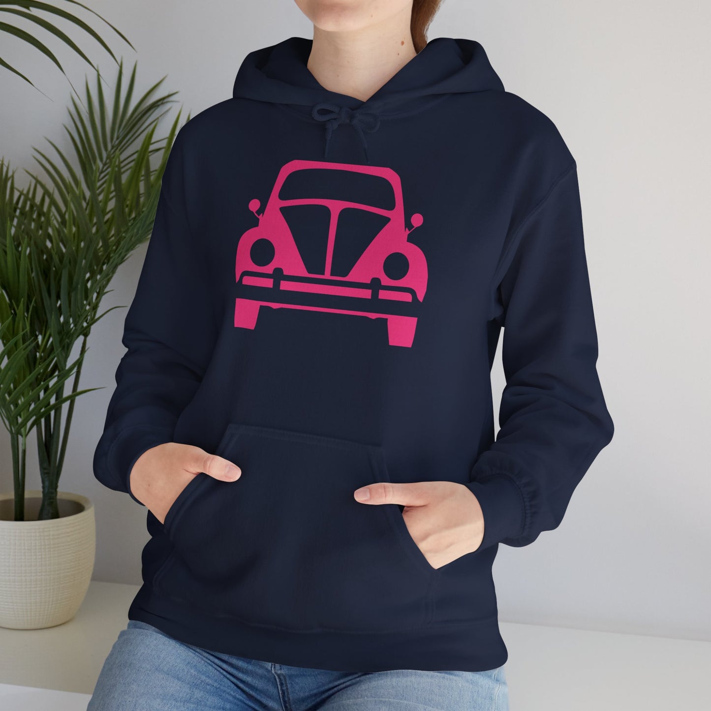 Pink Beetle Car Hoodie - Women's Hoodie