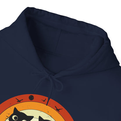 Retro Cat Rainbow Hoodie - Women's Hoodies