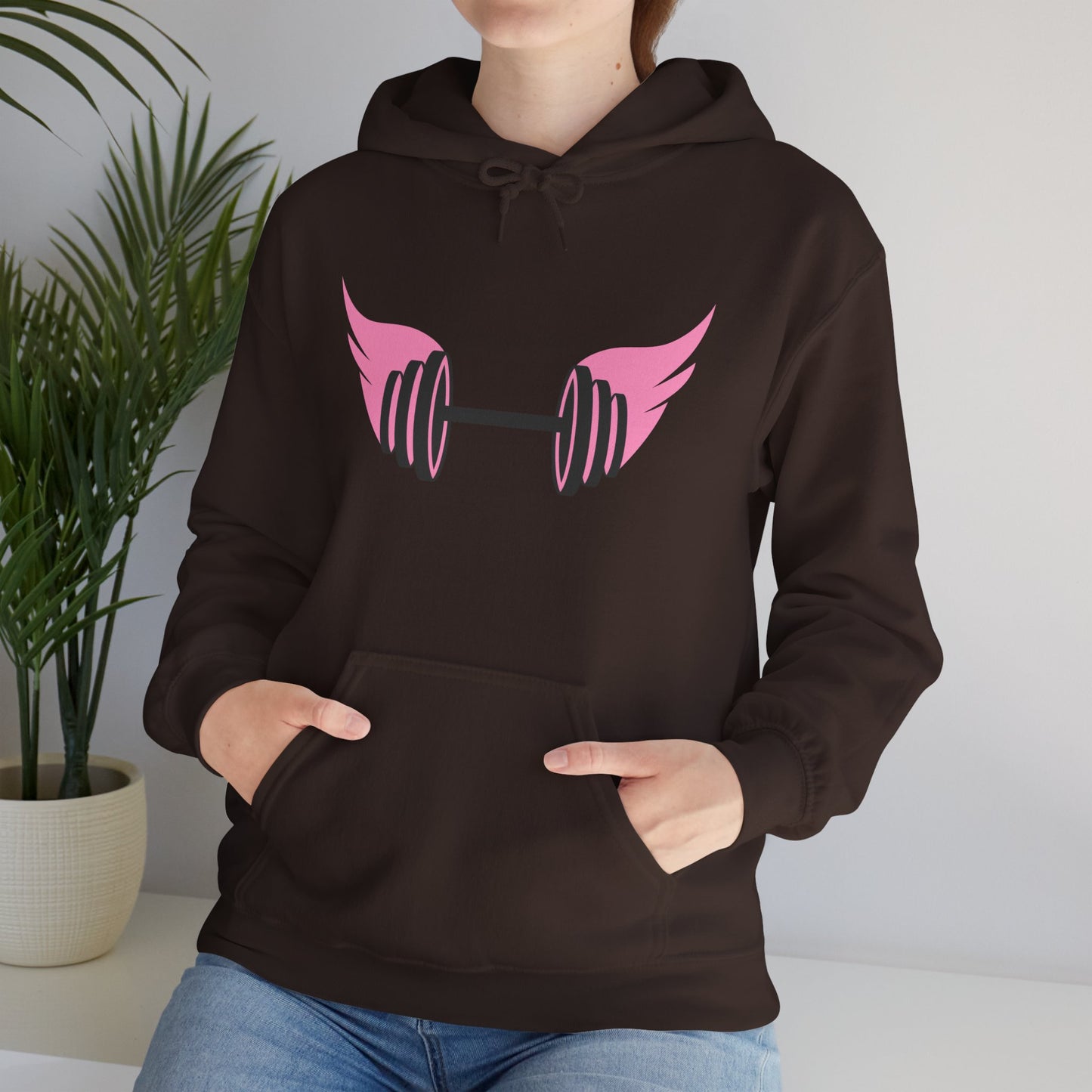 Women's Hoodie - Strong Barbell With Wings