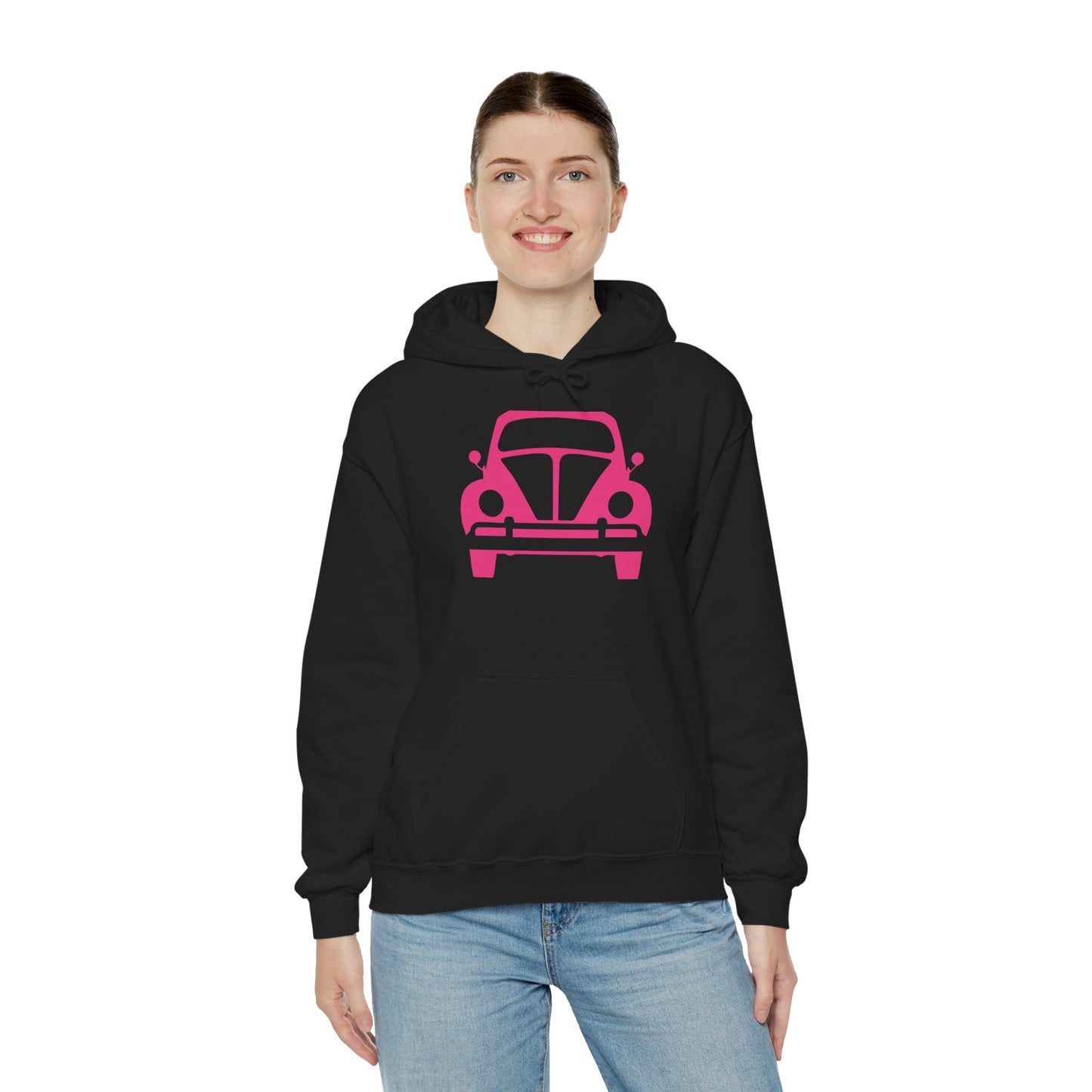 Pink Beetle Car Hoodie - Women's Hoodie