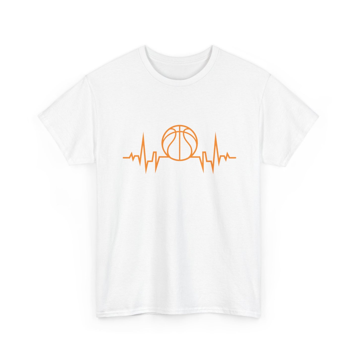Basketball Heartbeat Tee — Basketball Pulse Graphic T-Shirt