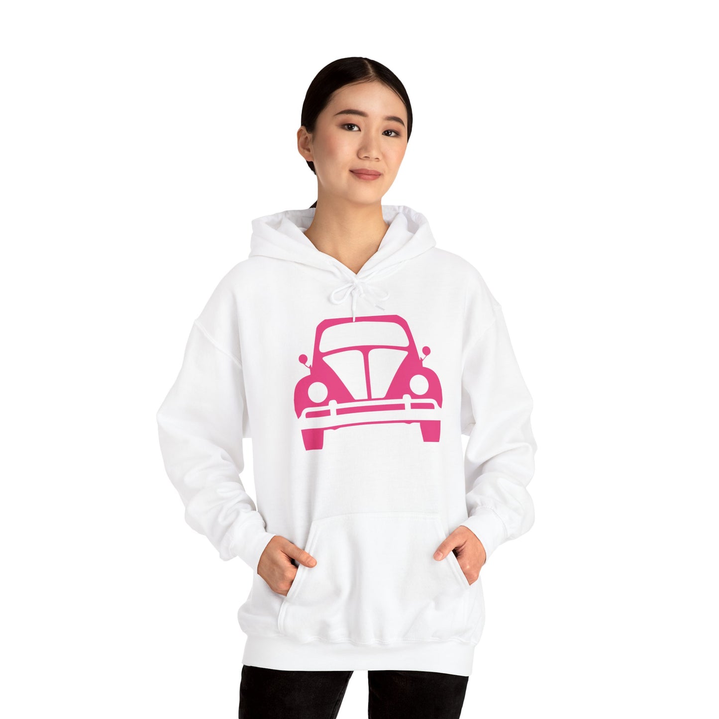 Pink Beetle Car Hoodie - Women's Hoodie
