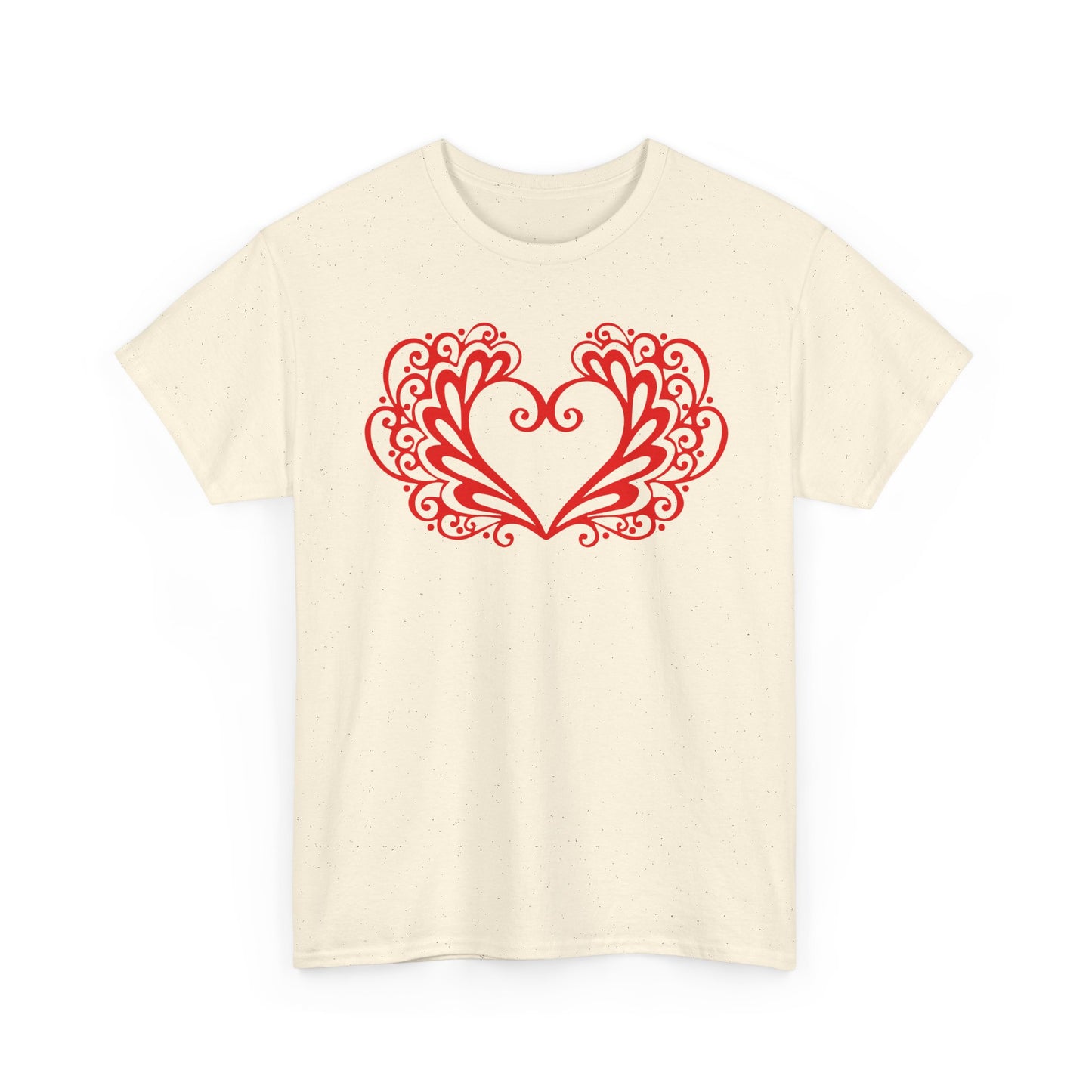 Heart Swirl Graphic Tee — Romantic Red Heart Couple T‑Shirt (Unisex Limited Edition)