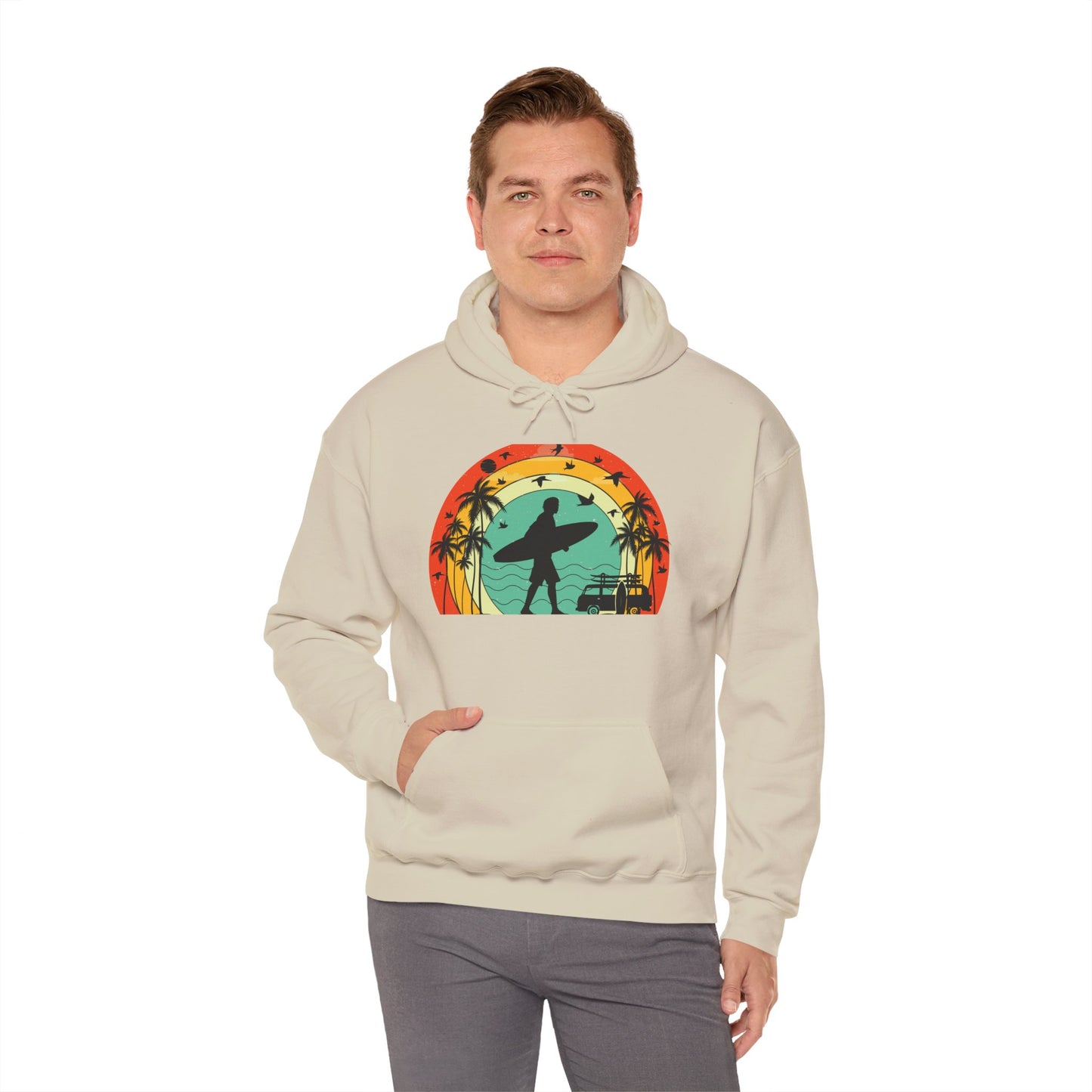 Retro Vintage Surfer Men's Hoodie