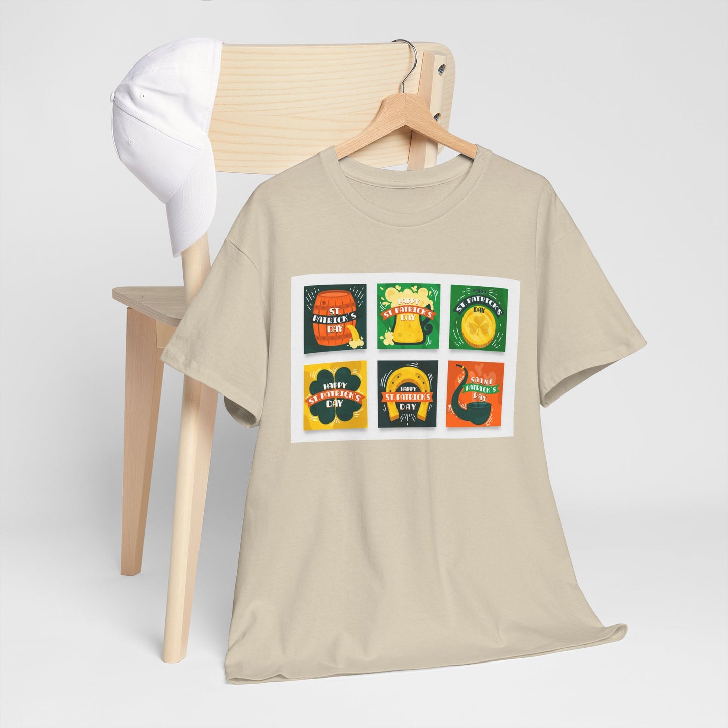 Unisex Retro St. Patrick’s Day Icons T-Shirt — Lucky Clover & Beer Graphic Tee (Limited Edition)