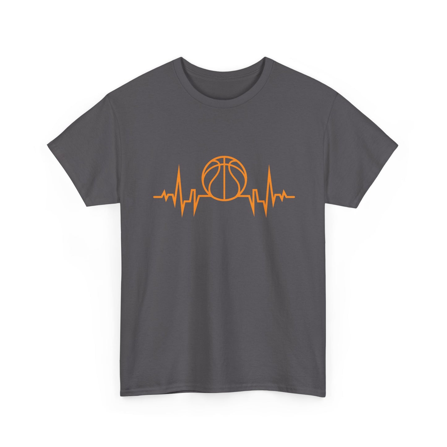 Basketball Heartbeat Tee — Basketball Pulse Graphic T-Shirt