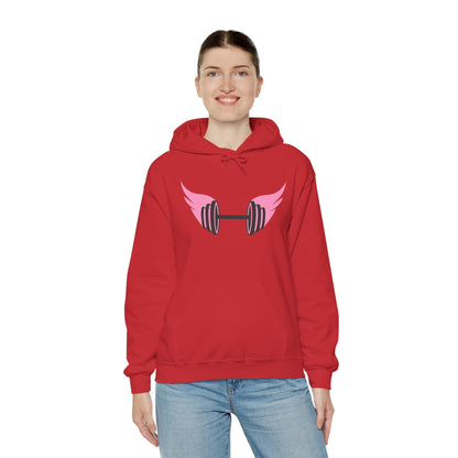 Women's Hoodie - Strong Barbell With Wings