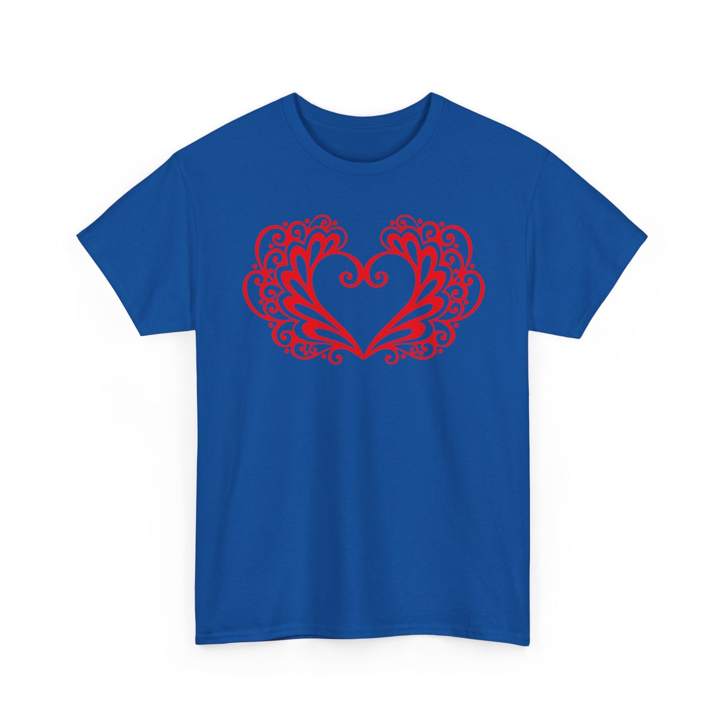 Heart Swirl Graphic Tee — Romantic Red Heart Couple T‑Shirt (Unisex Limited Edition)