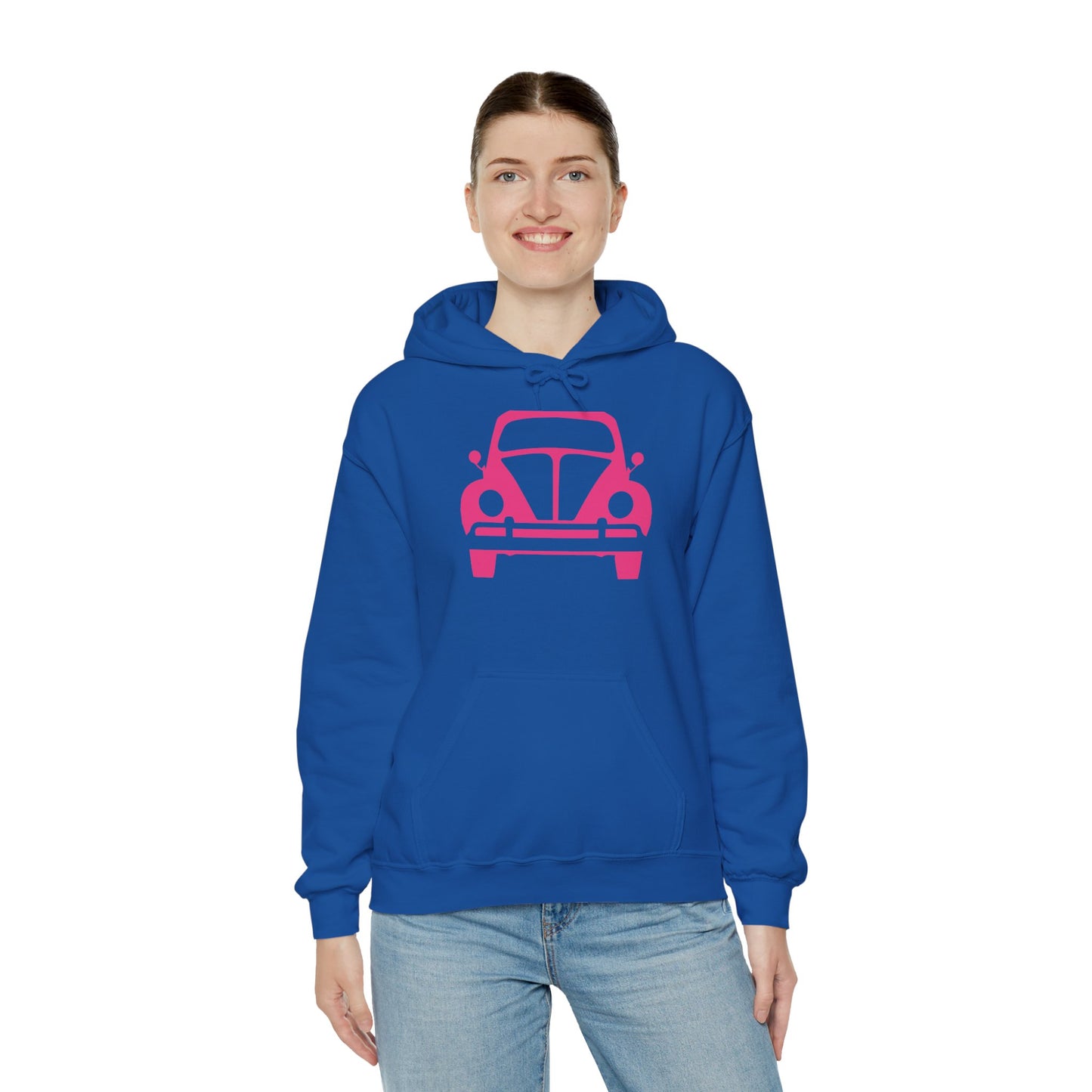 Pink Beetle Car Hoodie - Women's Hoodie