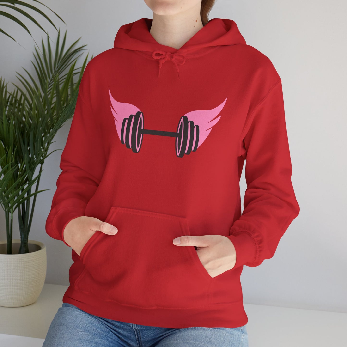 Women's Hoodie - Strong Barbell With Wings