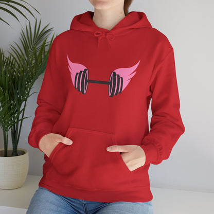 Women's Hoodie - Strong Barbell With Wings